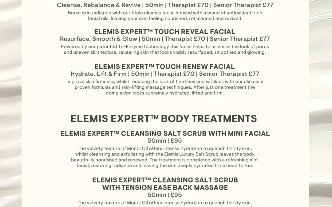 Discover Joshua Tree Salon’s New Elemis Expert Body Treatments