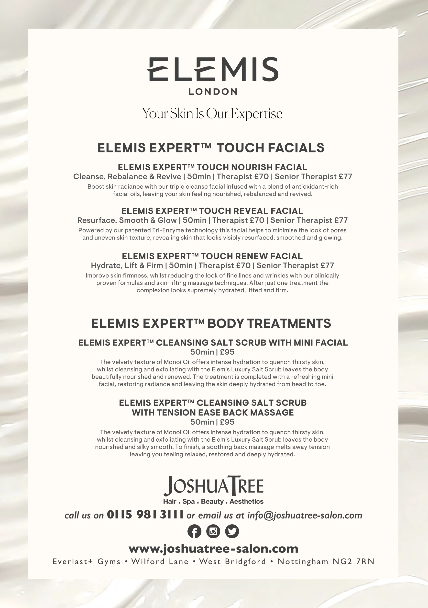 Elemis Expert Facials and Body Treatments Elemis Expert Facials and Body Treatments